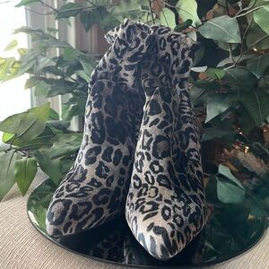 Leopard Print Ankle Boots